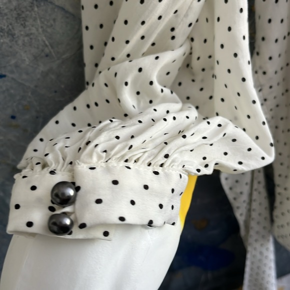 Anthropologie Maeve Lucy Polka Dot Blouse US4 - Picture 6 of 11
